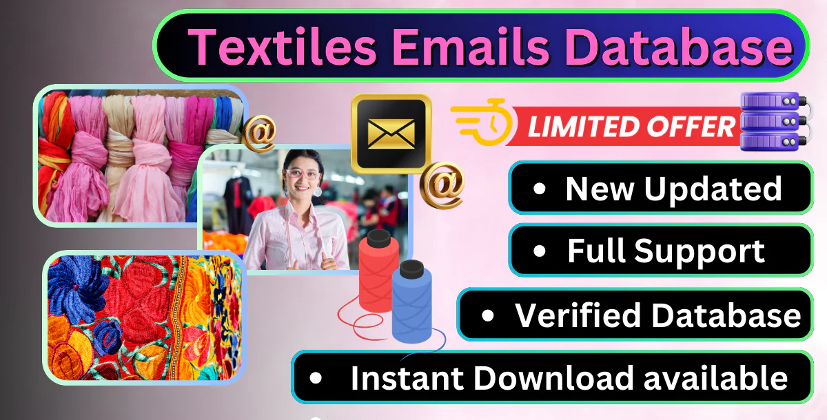 Textiles Emails Database